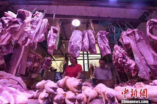 豬肉資料圖。中新社記者 陳超 攝