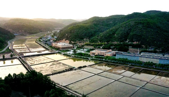 △陜西延安南泥灣稻田（2021年5月25日攝）。新華社發(fā)（祁小軍攝）